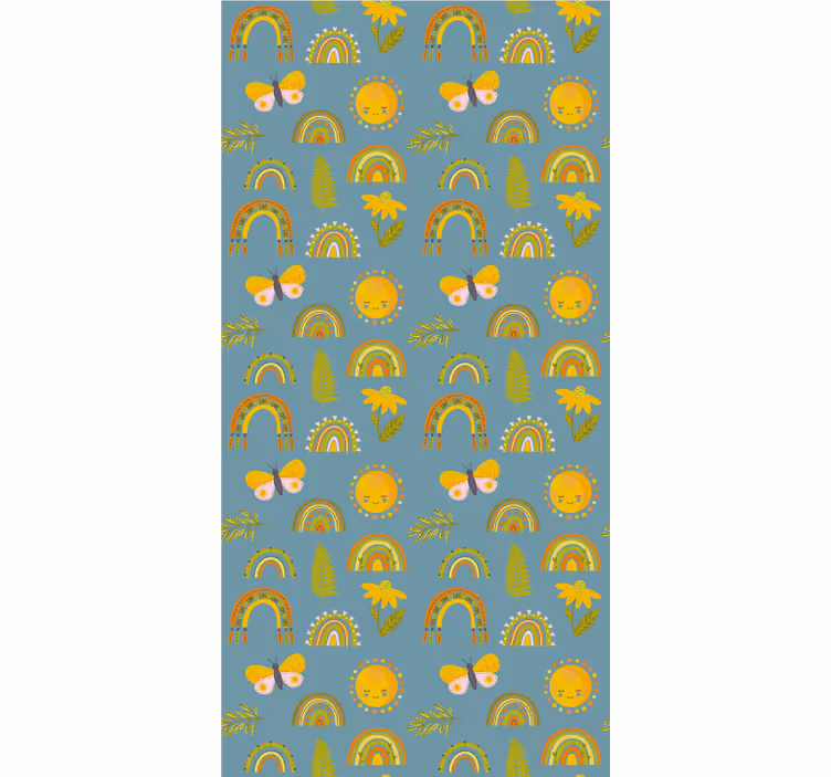 Solrige regnbuer design rullegardin træ - TenStickers
