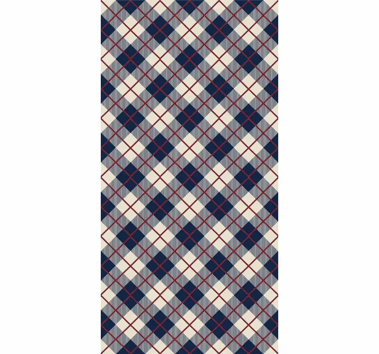 Plaid mønstret stof moderne rullegardiner - TenStickers