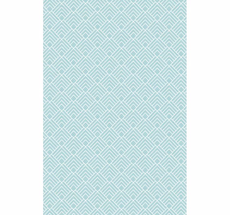 Lyseblå zigzag linjer nordisk rullgardin - TenStickers