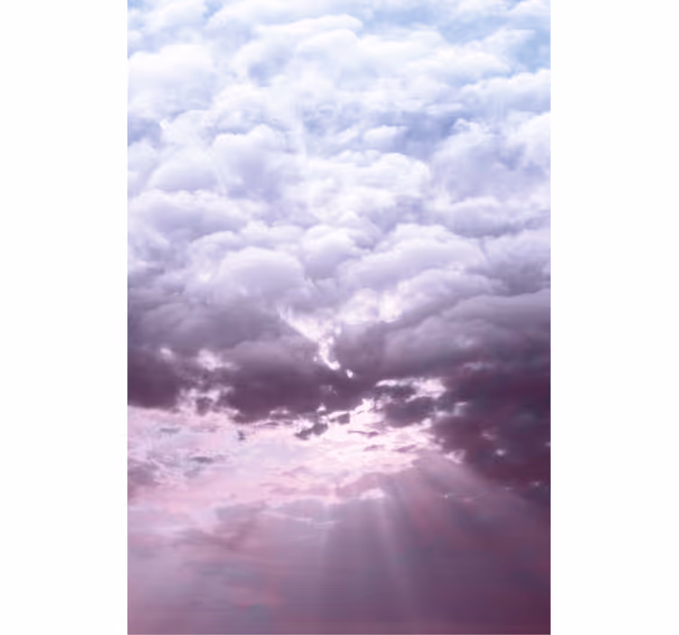 Realistisk himmel med sollys sky rullgardin - TenStickers