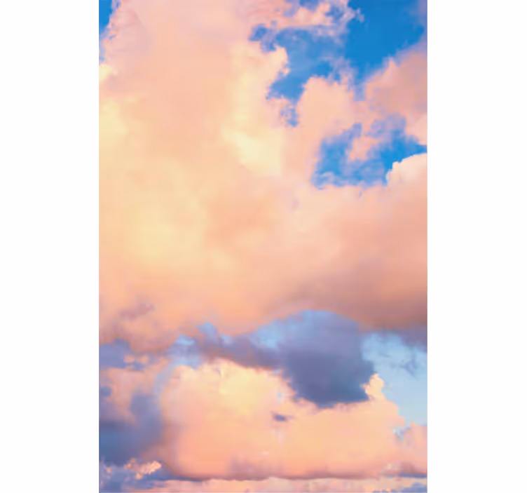 Lyseblå og lyserød himmel skyRullegardin - TenStickers