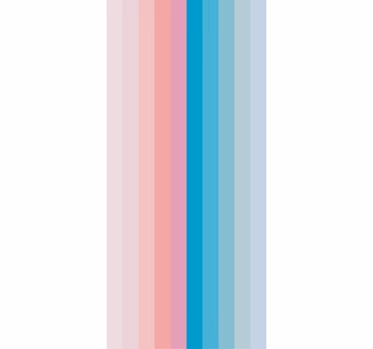 Stribet pink og blå rullegardin - TenStickers