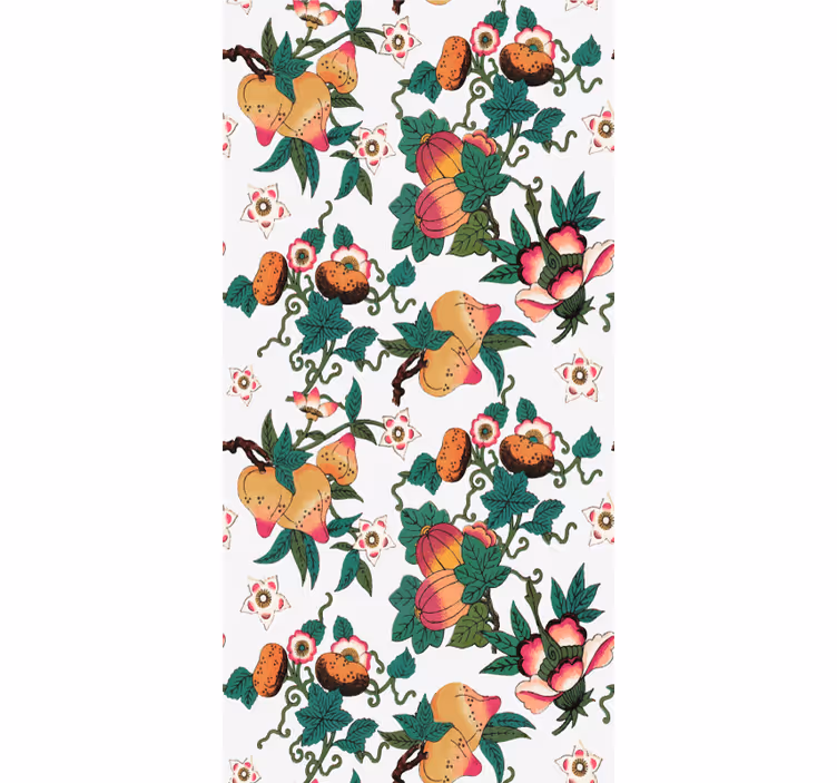 Luksuriøse frugter og blomster på rullegardin - TenStickers