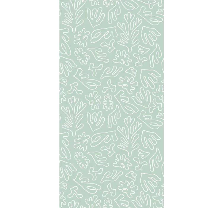 Stilfulde plantemønstre Blomster og planter på rullegardin - TenStickers