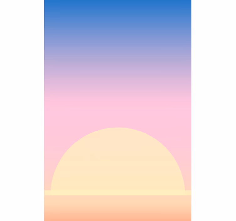 Retro solnedgang med farver stue rullgardin - TenStickers