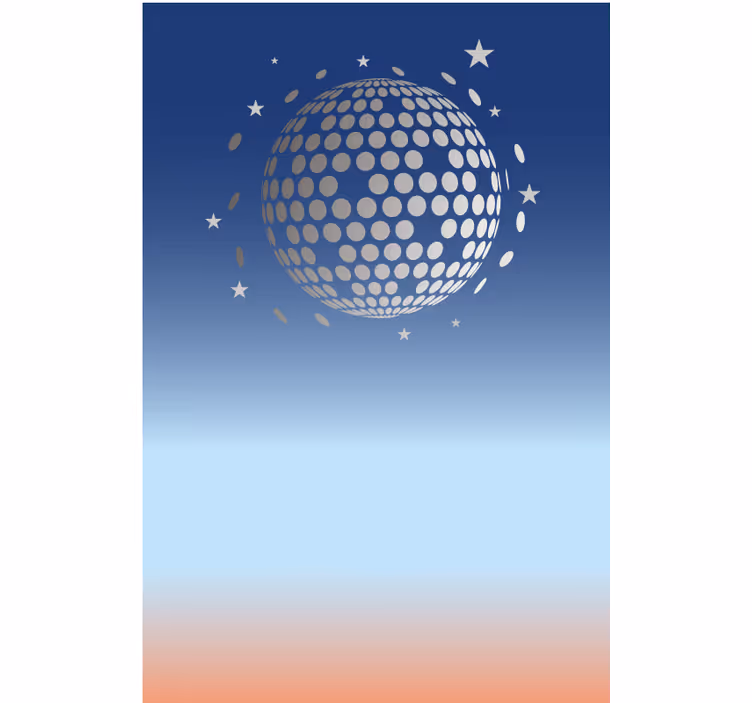 Abstrakt disco udsigt originale rullegardiner - TenStickers