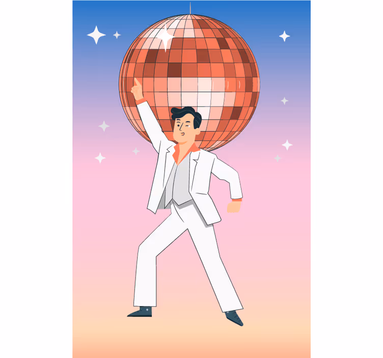 Disco danser positur originale rullegardiner - TenStickers