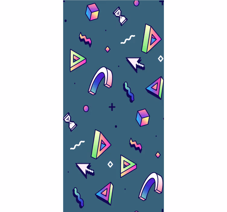 Retro vaporwave -objekter teenageRullegardin - TenStickers