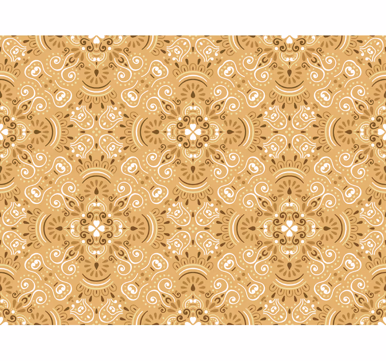 Vintage beige prydmønster klassisk rullgardin - TenStickers