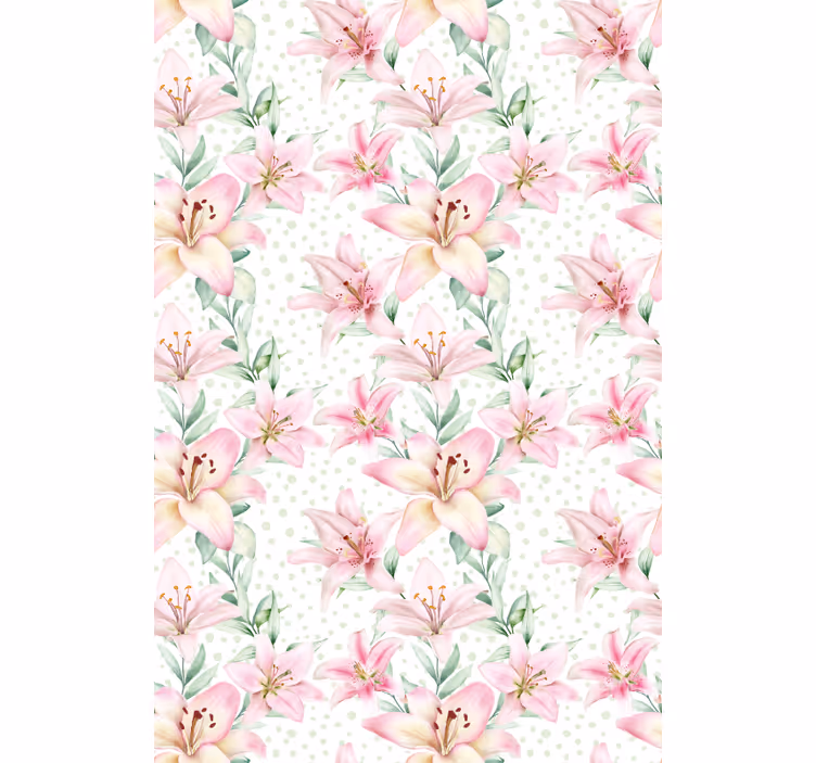 Aquarella botaniske blomster og planteRullegardiner - TenStickers