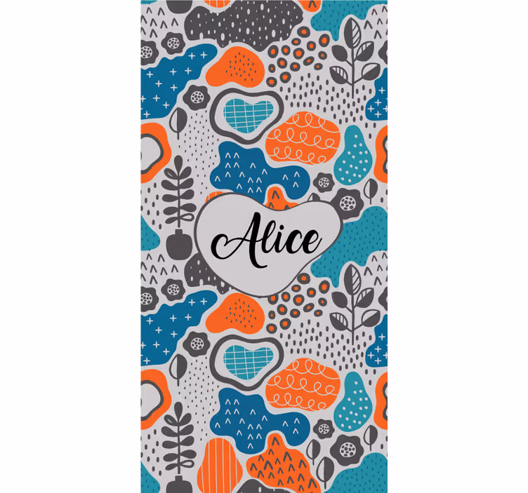 Abstrakt navnedesign rullegardin teenager - TenStickers
