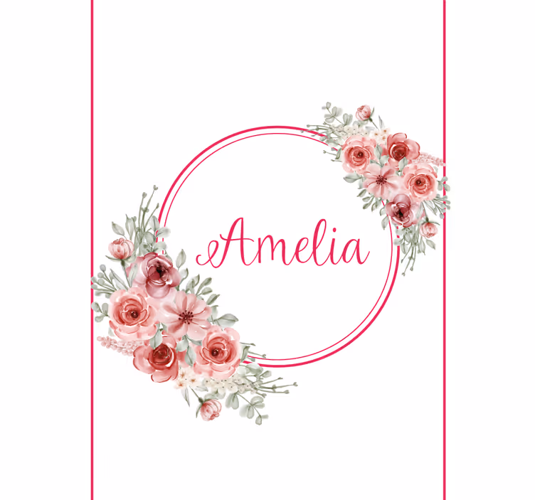 Blomster og planter på rullegardin personligt arrangement - TenStickers