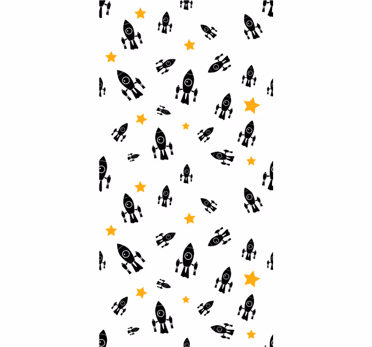 Raketstjerneeventyr nørdede rullegardiner - TenStickers
