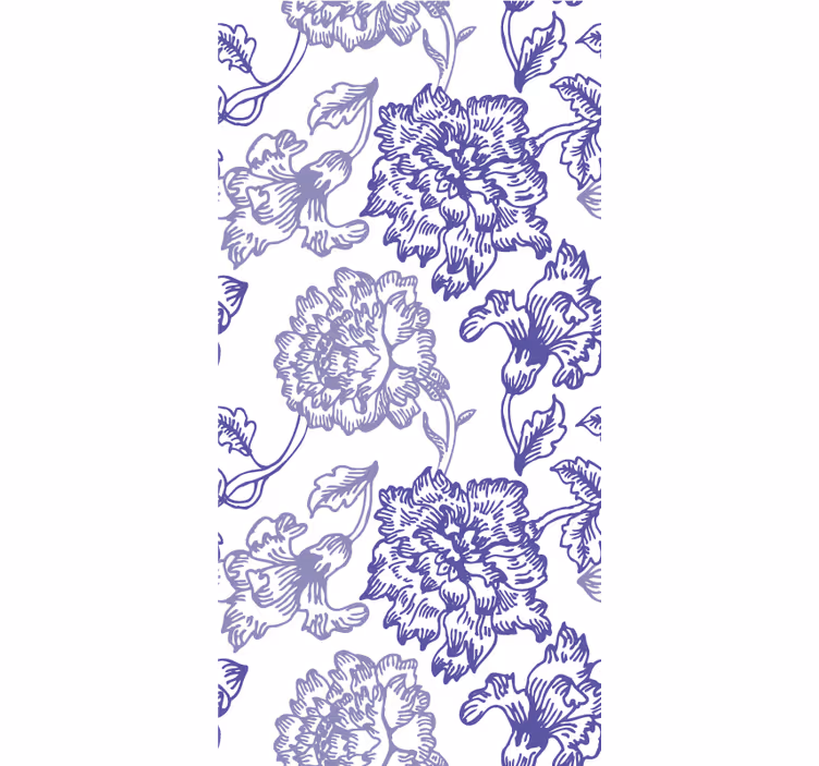 Elegant blomstertema Blomster og planter på rullegardin - TenStickers