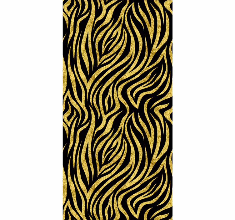 Stiliseret gult tigerprint dyr rullegardin - TenStickers