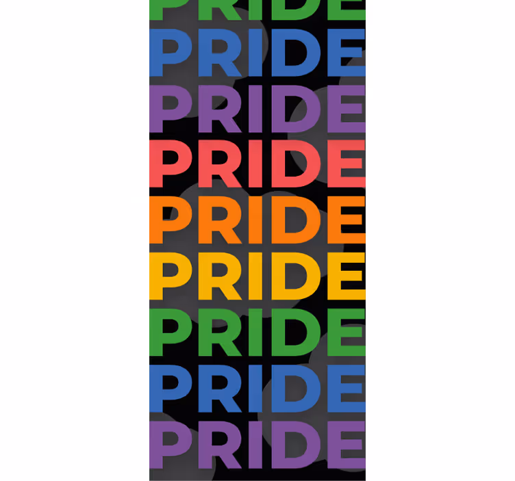 Dristige pride bogstaver rullegardin med tekst - TenStickers