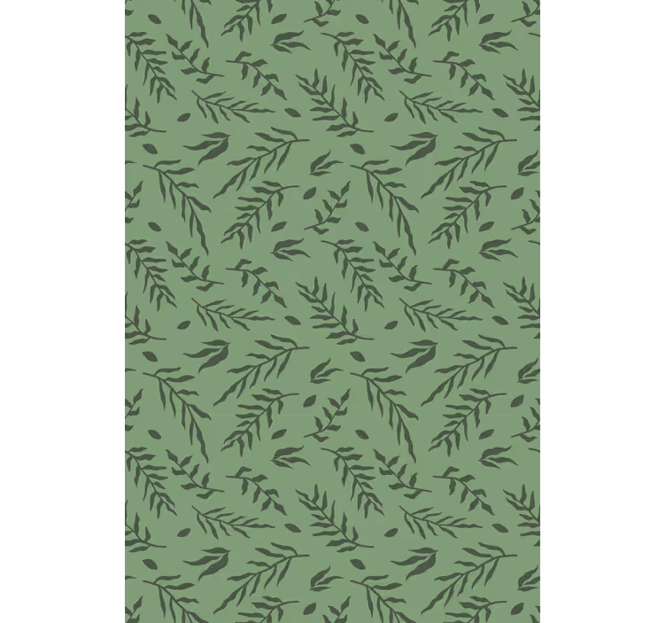 Bladmønster detalje Blomster og planter på rullegardin - TenStickers