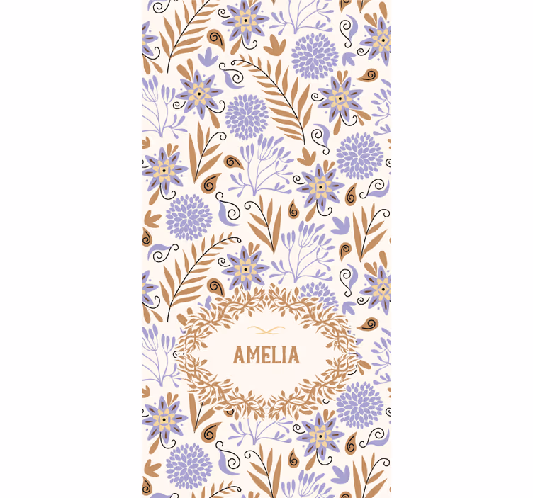 Tilpasset blomsterdesign rullegardiner med blomster - TenStickers