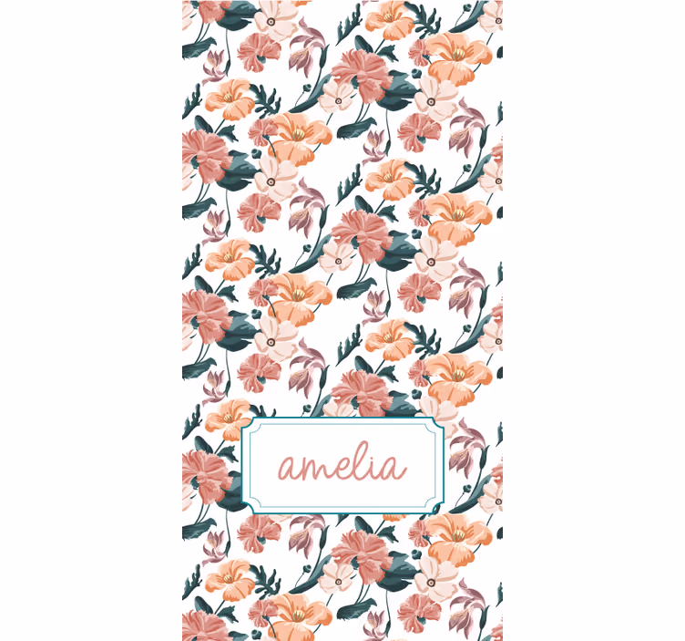 Elegant forårsdesign Blomster og planter på rullegardin - TenStickers