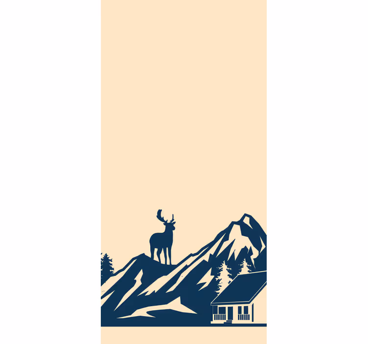 Majestætisk bjergscene originale rullegardiner - TenStickers