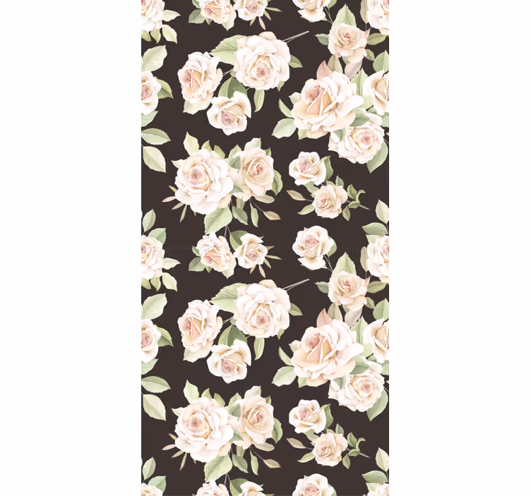 Elegant rose tema rullegardiner med blomster - TenStickers