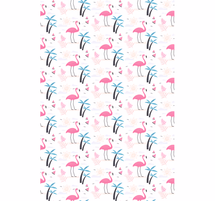 Tropisk pink flamingo forskellige dyreRullegardiner - TenStickers