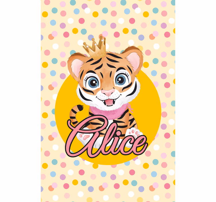 Specialtilpasset baby tiger mørklægningsgardiner børn - TenStickers