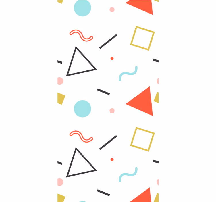 Minimalistiske geometriske former moderne rullegardiner - TenStickers