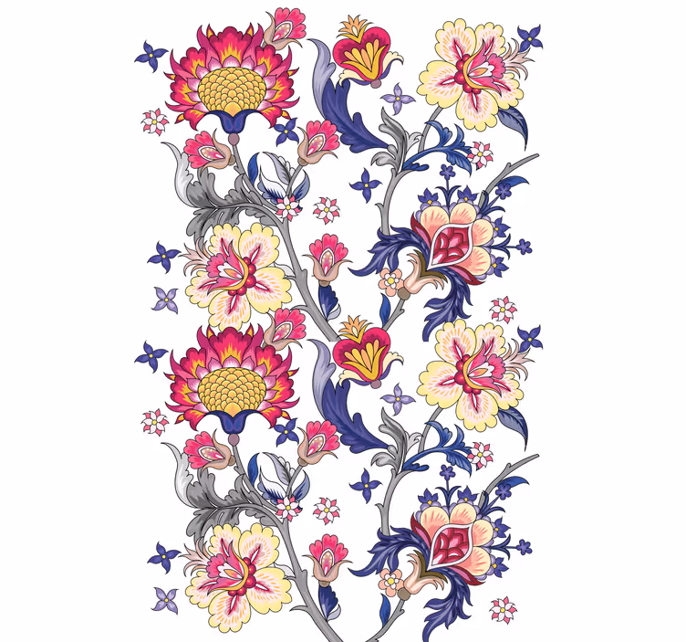 Levende blomsterarrangement rullegardiner med blomster - TenStickers