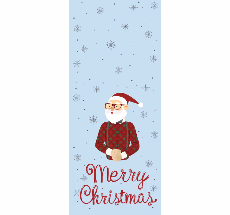Munter hilsen julemanden rullegardin - TenStickers