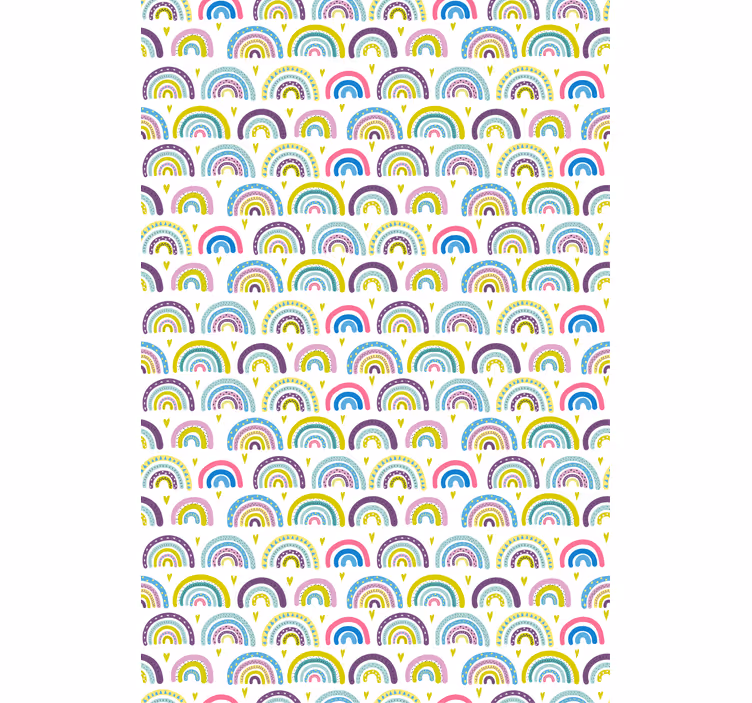 Farverige regnbuemønstre rullegardin - TenStickers