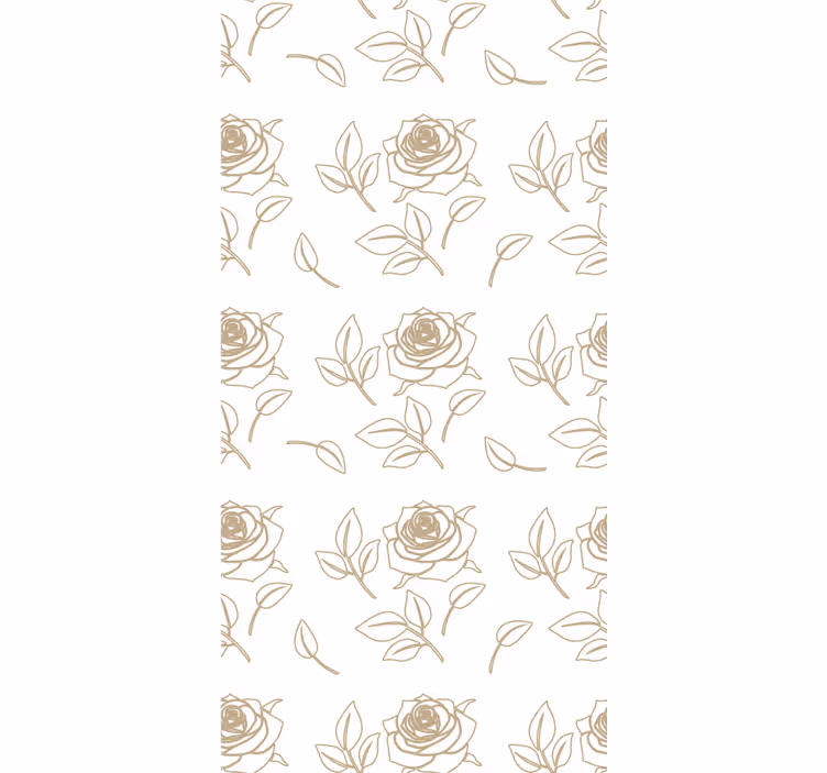 Delikat rosenmønster Blomster og planter på rullegardin - TenStickers