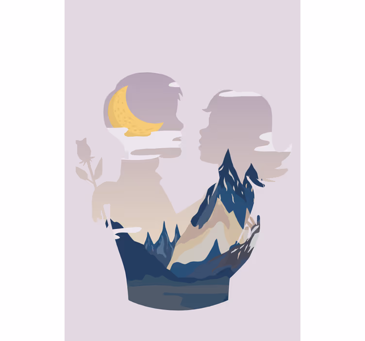 Nat bjerg scene originale rullegardiner - TenStickers