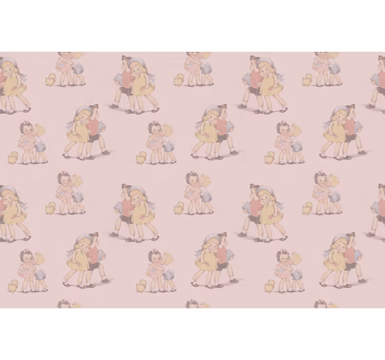 Børn leger sammen originale rullegardiner - TenStickers