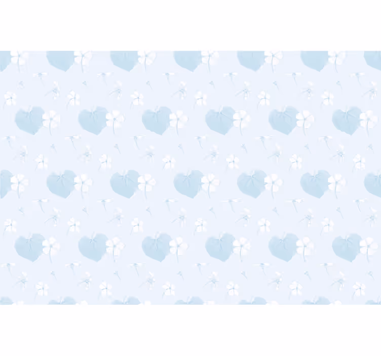 Sarte blomsterhjerter Blomster og planter på rullegardin - TenStickers