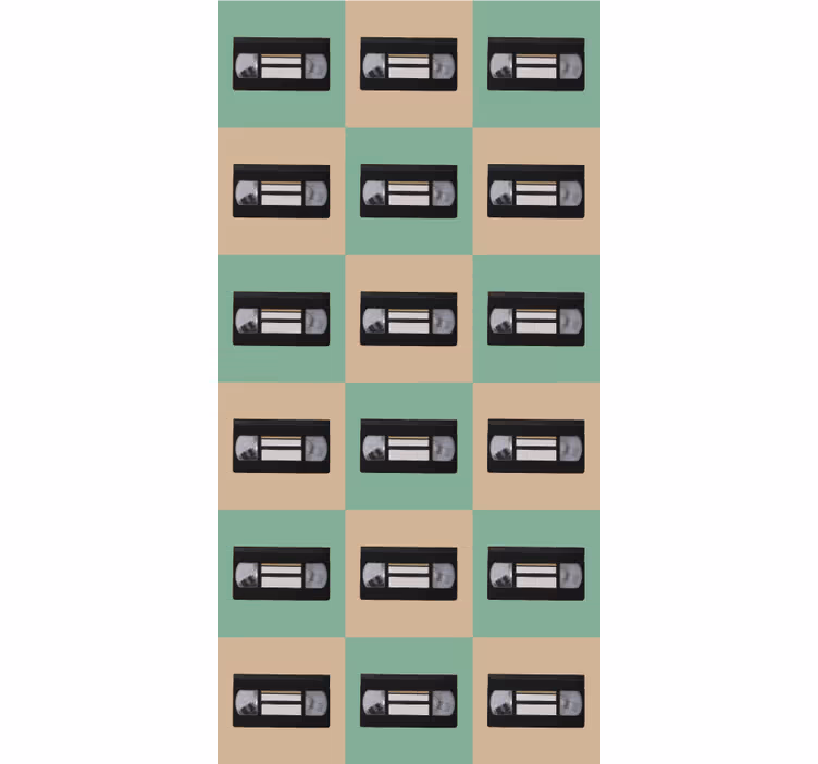Retro tape mønster vintage rullegardin - TenStickers