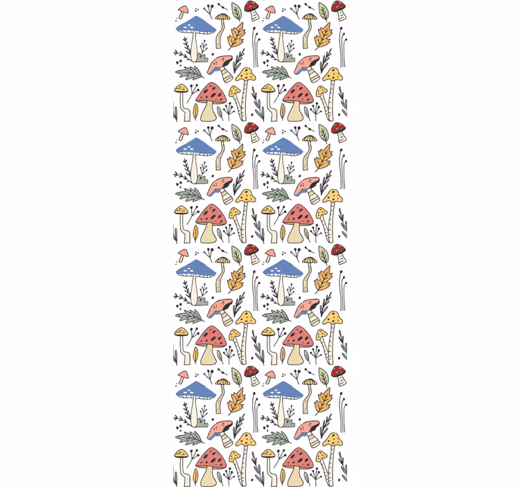 Svampe og flora Blomster og planter på rullegardin - TenStickers