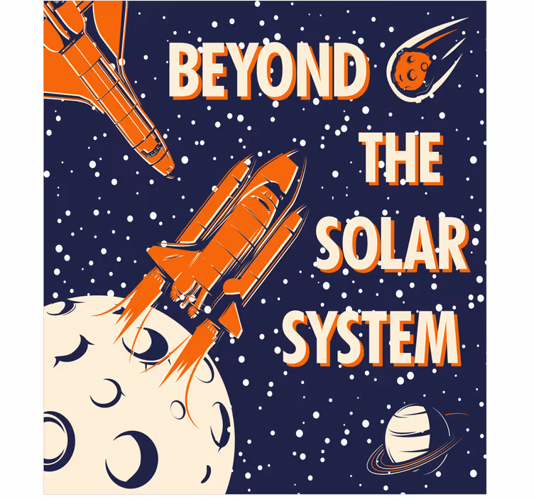 Ud over solsystemet teenage rullgardin - TenStickers