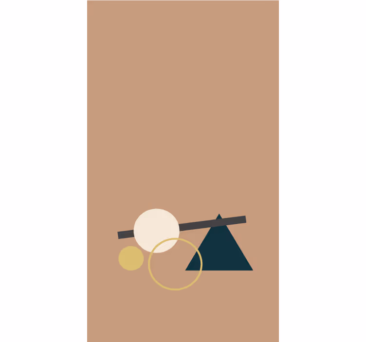 Balancen af geometriske figurer moderne rullgardin - TenStickers