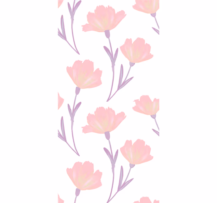 Blødt blomstrende tema rullegardiner med blomster - TenStickers