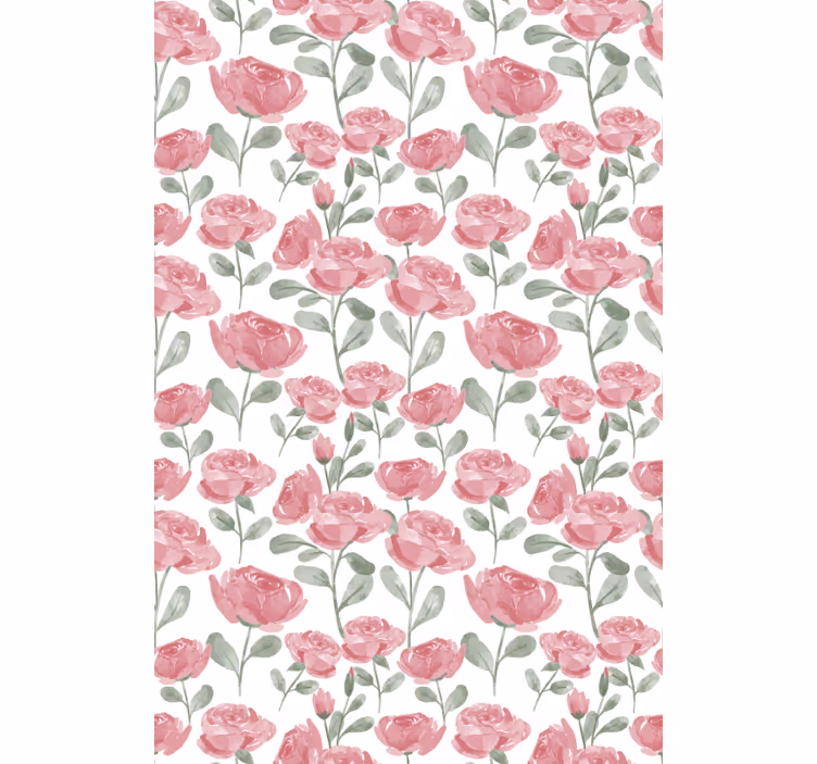 Naturlig vintage rose mønster rullegardin - TenStickers