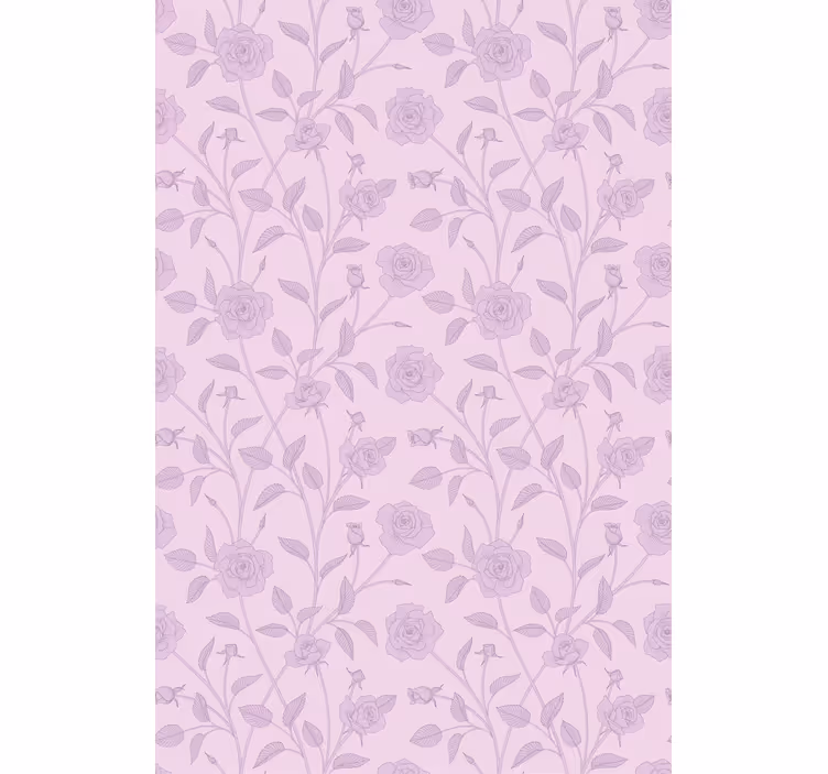 Rose blomstermønster Blomster og planter på rullegardin - TenStickers