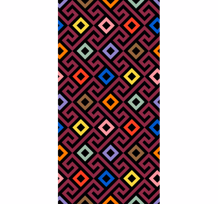Originale rullegardiner med geometrisk diamantmønster - TenStickers
