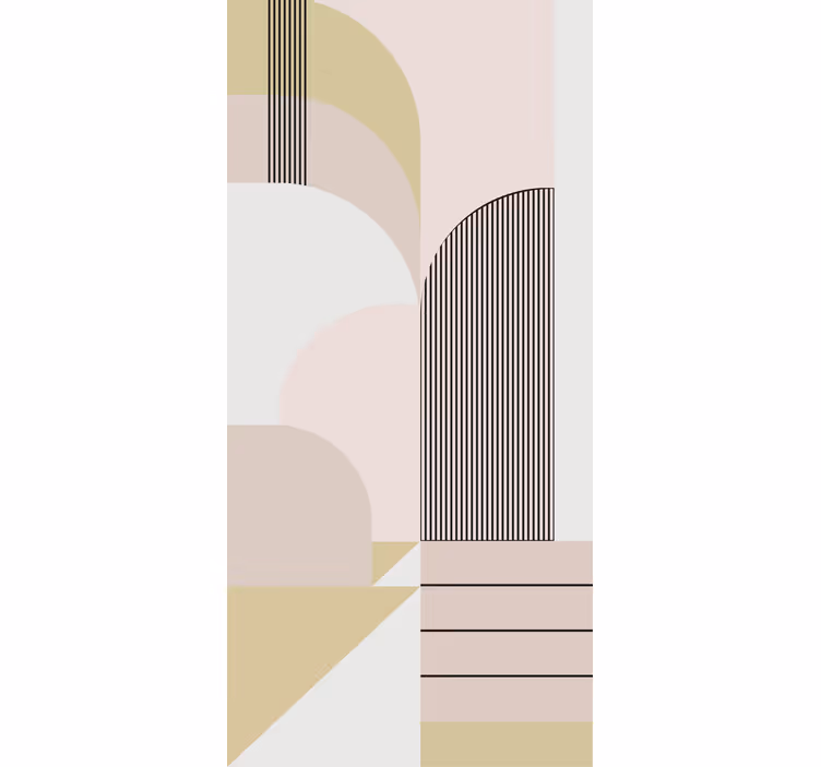 Geometrisk kurvedesign moderne rullegardiner - TenStickers