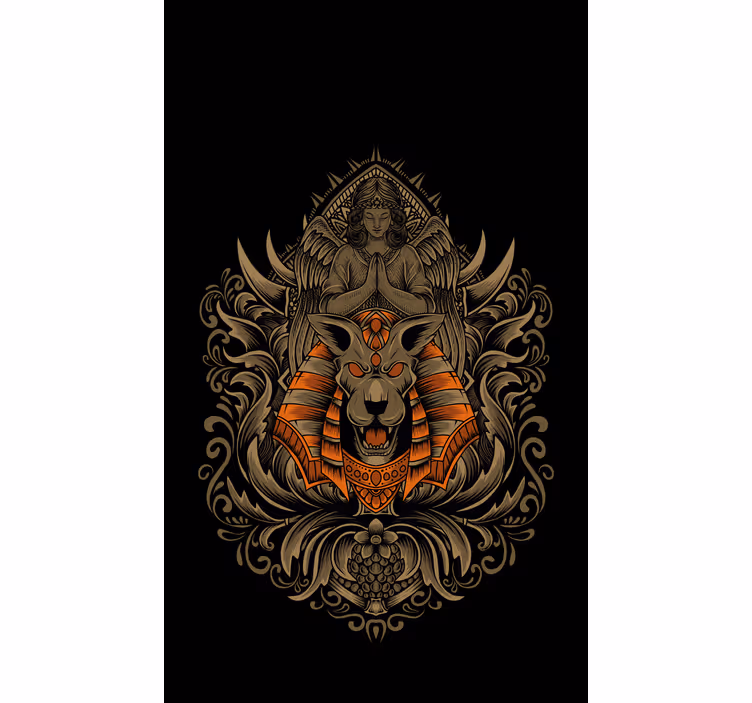 Løvehoved design rullegardin - TenStickers