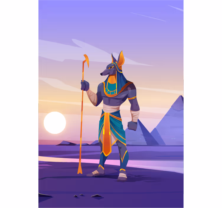 Anubis værgefigur superhelte rullegardiner - TenStickers