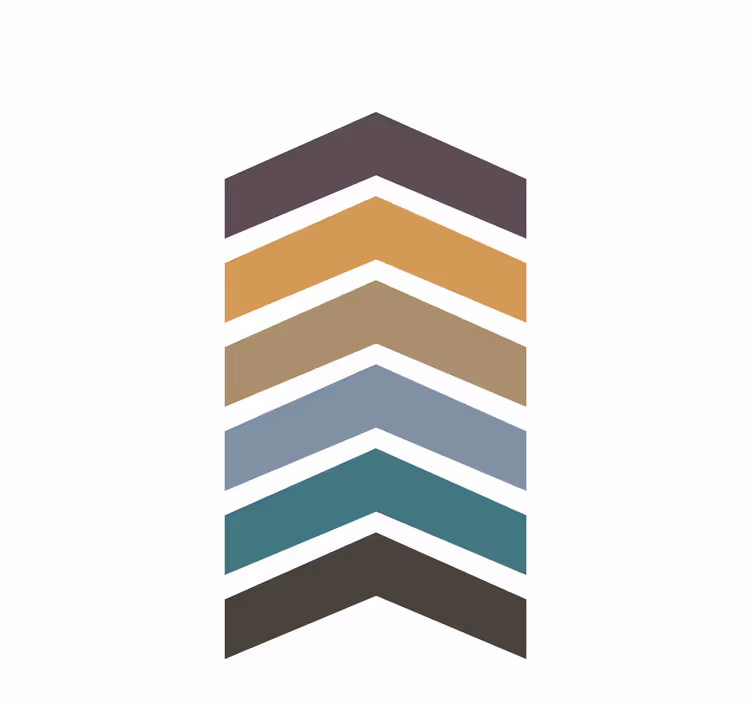 Jordfarver arrow nordisk dagligstue rullgardin - TenStickers