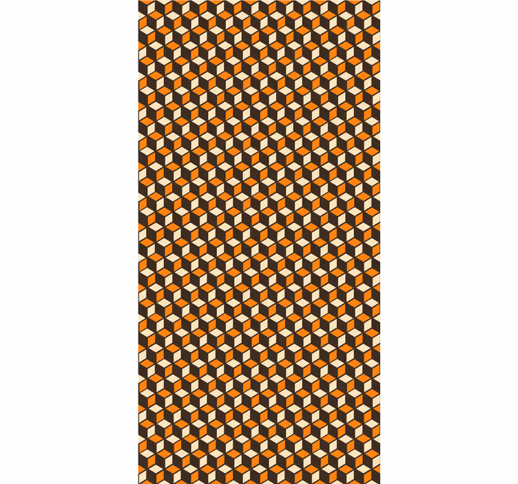 Orange retro mønster mere vintage rullegardin - TenStickers