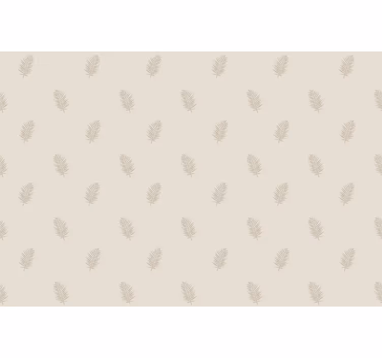 Beige bladmønster Blomster og planter på rullegardin - TenStickers