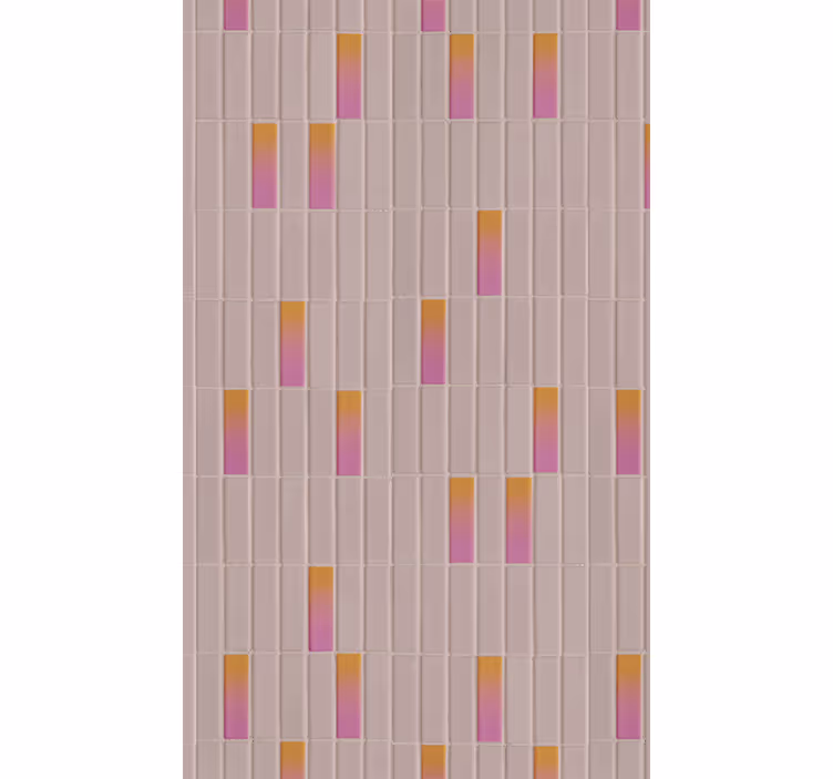 Rullegardin mønster i gradient pink - TenStickers